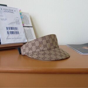 Gucci Tan Monogram Visor